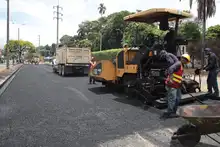 Avanzan obras de la Secretaría de Infraestructura en la  zona  afectada por el atentado del pasado jueves 21 de agosto. 