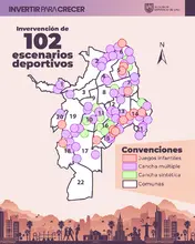 ABC de las obras a realizar en escenarios deportivos de Cali con recursos de ‘Invertir para Crecer’