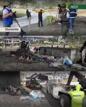Comunidad en el Paso del Comercio se unió para limpiar un área convertida en botadero de residuos 