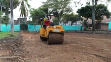 Alcaldía continúa la recuperación de espacios deportivos: cancha del barrio Manuela Beltrán inició transformación