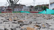 Avanza la reestructuración total de cancha múltiple en el barrio Poblado 2