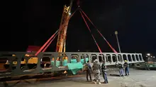 Desmonte del puente de peatonal de la carrera 8 con calle 78 fue un éxito y se realizó en menos del tiempo estimado