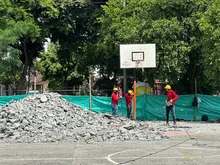 Cancha del barrio La Rivera comenzó a ser recuperada gracias a obras con presupuesto participativo