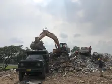  residuos de construcción y demolición en la Estación de Transferencia de la 50