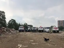  residuos de construcción y demolición en la Estación de Transferencia de la 50