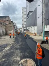 Alcaldía Eder adelantó pavimentación de vías aledañas al bunker de la Fiscalía durante el primer puente festivo de noviembre