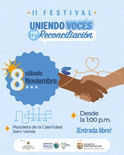 La segunda versión del ‘Festival Uniendo Voces por la Reconciliación’ se realiza este año en la Plazoleta Jairo Varela