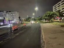 ¡Trabajo las 24 horas! Alcaldía Eder recupera vías importantes en el norte de la ciudad durante la noche 