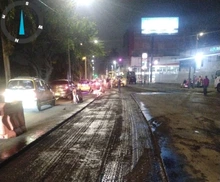 De noche y a toda máquina, avanza la recuperación de la Calle 25 para dejarla libre de huecos y ser una enorme pista de baile 