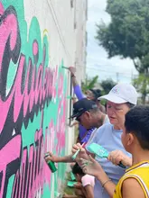 Un mural por la paz: arte comunitario que resignifica la Ciudadela Recreativa El Pondaje y Charco Azul