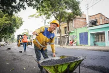 Con una inversión de $4000 millones, la Alcaldía recupera la malla vial de la Comuna 15