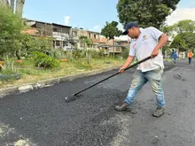 ¡Diciendo y haciendo! Primeros 600 metros de la Avenida Ciudad de Cali ya están siendo pavimentados
