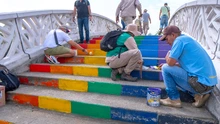 En San Valentín, Cali renovó su cariño al Puente del Arco, con una jornada de amor por lo público