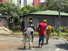 Cancha múltiple del barrio Belisario Caicedo avanza en un 40%: su entrega se proyecta para el mes de marzo