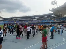 Cerca de 400 caleños se activaron con el programa ‘Carreras y Caminatas’ en el estadio Pascual Guerrero