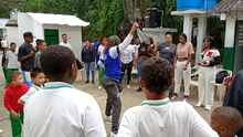 Programa ‘Deporte al Barrio’ llevó recreación a más de 400 niños en la Institución Educativa de Navarro