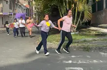 Cientos de estudiantes recorrieron el barrio Villa Colombia en la ‘III Carrera de la Mujer Villacolombiana’