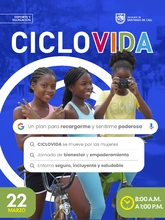 La Ciclovida de Cali continúa el domingo 22 de marzo con jornadas de bienestar y empoderamiento para las mujeres