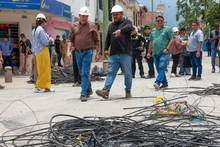 Los vecinos del Distrito Cultural y Turístico del barrio Obrero ya cuentan con cableado subterráneo
