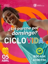 La Ciclovida continúa en acción este 5 de abril e invita a la recreación en Semana Santa