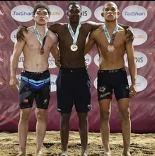 Cherian Nieva, deportista de ‘Cali Élite’, se proclamó campeón panamericano de lucha playa en Panamá