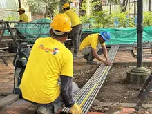 Así avanzan las obras en Santa Librada: el colegio más emblemático de Cali ya tiene cimentación y protección estructural en sus bloques A y H