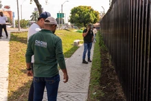 Bienes y Servicios formaliza recibo de zonas verdes en Portal de las Casas