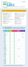 Localización, días de atención y horarios