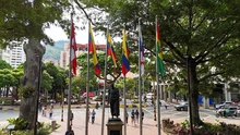 Aseguran el mantenimiento y la recuperación de banderas y astas en puntos emblemáticos de Cali