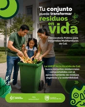 Abren convocatoria para fortalecer el aprovechamiento de residuos orgánicos en desarrollos multifamiliares de Cali