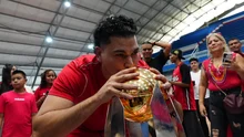 Espectacular recibimiento de los caleños a su equipo Toros del Valle luego de coronarse campeón de la Liga de Baloncesto 