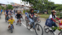 En el Día Mundial de la Bicicleta, habitantes de Petecuy conocieron detalles del Corredor Ambiental Jarillón del Río Cauca
