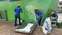 Organismos de la Alcaldía atienden daños y realizan labores de limpieza luego de vandalización de la infraestructura pública