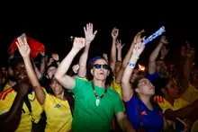 Cuatro mil personas en el Fanzone celebraron el segundo triunfo de Colombia en Mundial