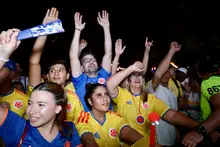 Cuatro mil personas en el Fanzone celebraron el segundo triunfo de Colombia en Mundial