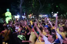 Cuatro mil personas en el Fanzone celebraron el segundo triunfo de Colombia en Mundial