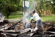 Incendio afectó la huerta comunitaria del jarillón en Calimío Norte