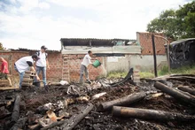 Incendio afectó la huerta comunitaria del jarillón en Calimío Norte