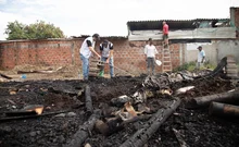 Incendio afectó la huerta comunitaria del jarillón en Calimío Norte