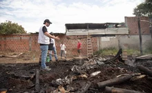 Incendio afectó la huerta comunitaria del jarillón en Calimío Norte