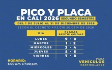 Banner Pico y Placa Cali - Segundo Semestre 2026