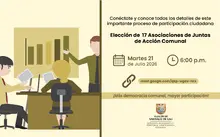 Elección de 17 Asociaciones de juntas de acción comunal 