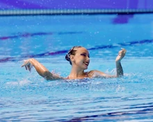 Emily Minante natación artística acción1 Solo en República Dominicana 2026