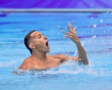 Gustavo Sánchez podio natación artística acción Solo en República Dominicana 2026