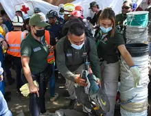 Bomberos de Cali entregan reporte de actividades de rescate en el barrio Capri