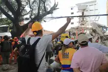 Mexican “Topos” are already in Cali working on the search for earthquake survivors