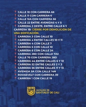 Movilidad mantiene cierres viales y desvíos  en Cali para atender la emergencia derivada del terremoto