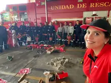 Secretaría de Participación Ciudadana gestiona apoyo de Hilti para fortalecer a Bomberos de Cali luego del sismo