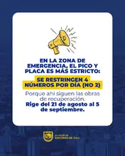 Cali avanza hacia el restablecimiento progresivo de la movilidad: se focaliza el ‘Pico y Placa Solidario’ en sector de mayor afectación