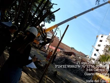 Topógrafos especializados de Bienes y Servicios acompañan labores de monitoreo técnico en zonas afectadas por el terremoto